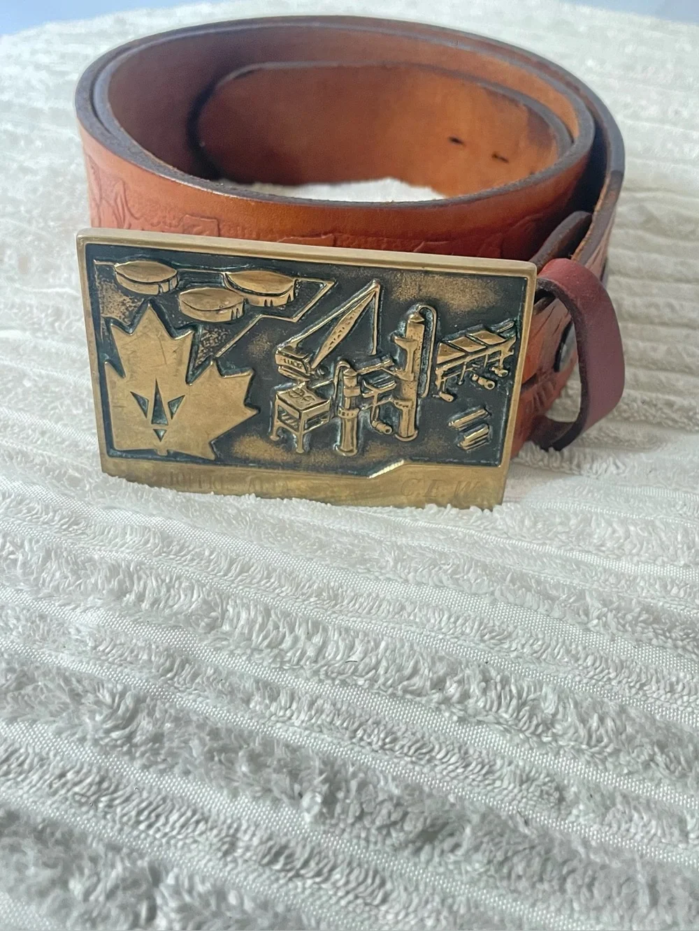 Vintage Joffre Alta Alberta Canada Solid Brass Belt - Picture 9 of 9